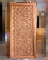 Antique Handmade Carved Custom Built Double or Single Solid Wood Doors